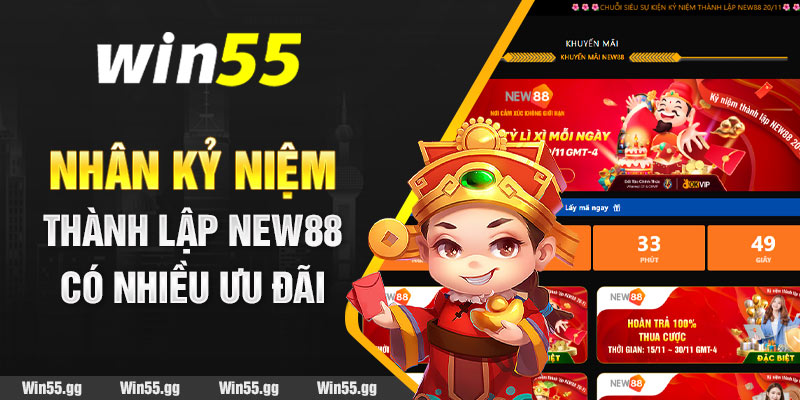 Nhân kỷ niệm thành lập New88 có nhiều ưu đãi