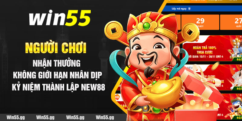 Người chơi nhận thưởng không giới hạn nhân dịp kỷ niệm thành lập New88