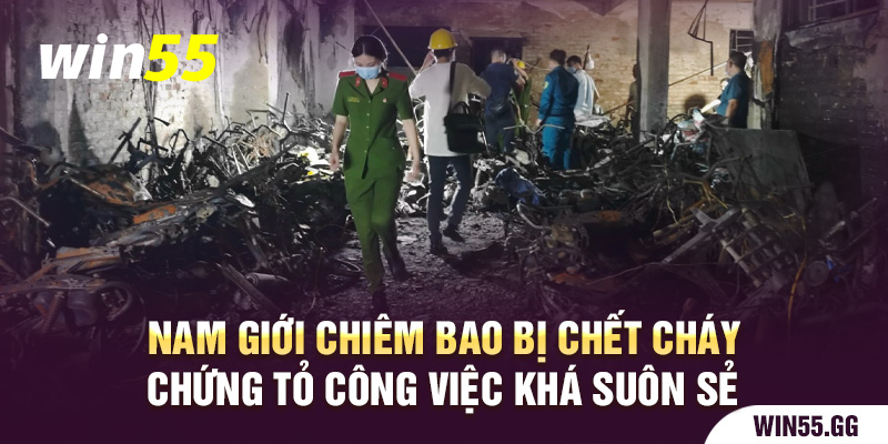 Nam giới chiêm bao bị chết cháy chứng tỏ công việc khá suôn sẻ